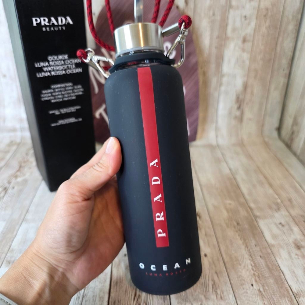 Unisex Prada Water Bottle Black